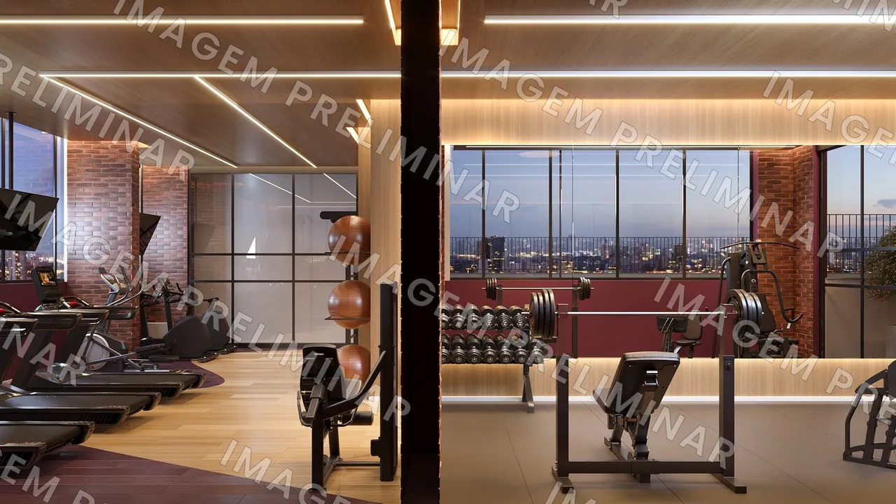 Foto da área fitness do Absoluto Vila Prudente