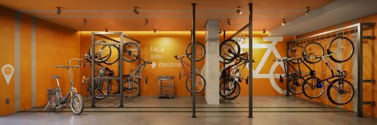 Bicicletário - Área de lazer do Today Paraíso em Paraíso, São Paulo