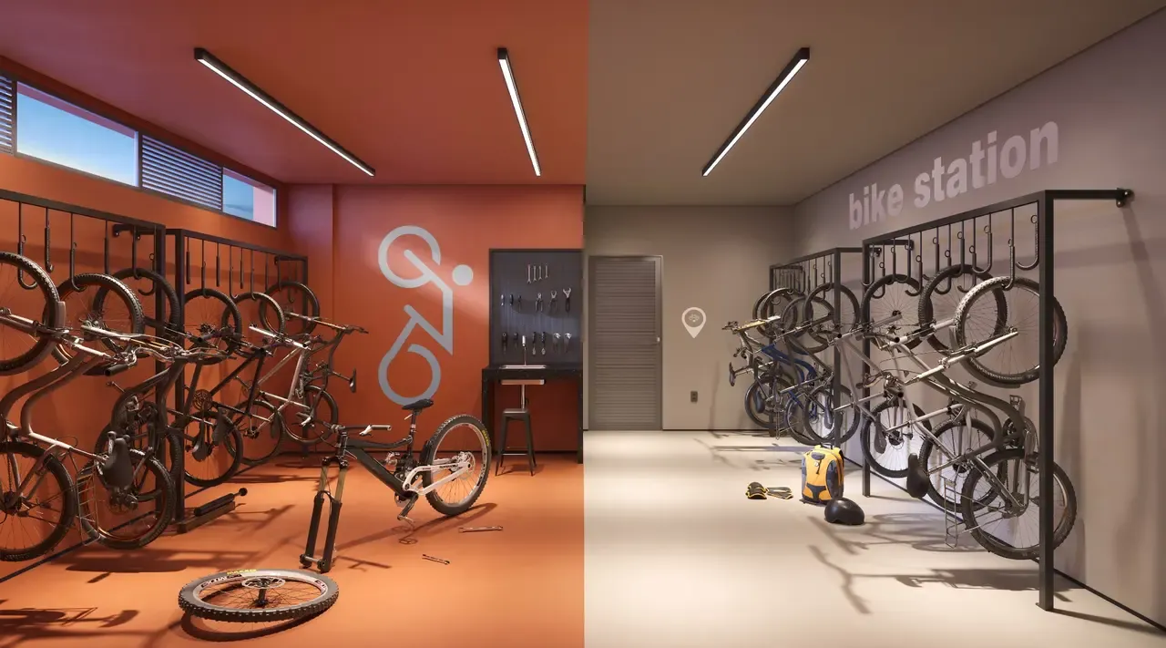 Bicicletário - Área de lazer do Today Platina em Tatuapé, São Paulo