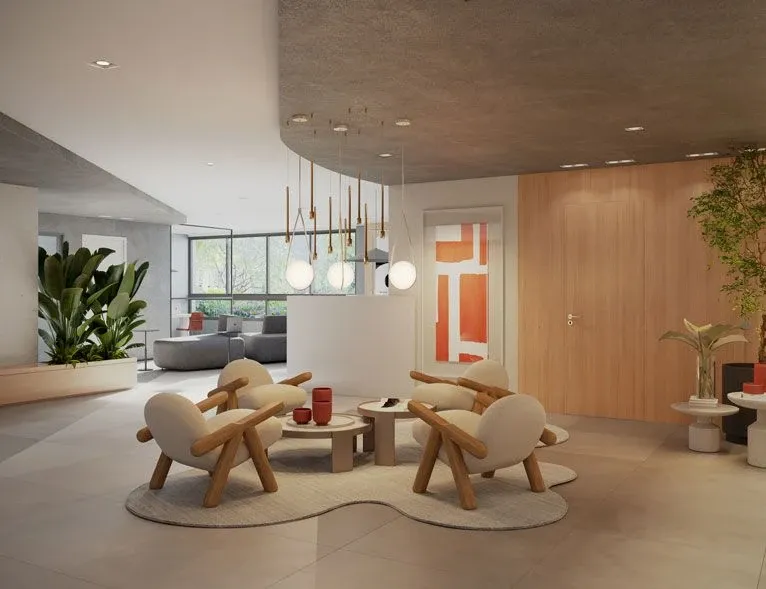 Lobby - Área de lazer do Today Paraíso em Paraíso, São Paulo