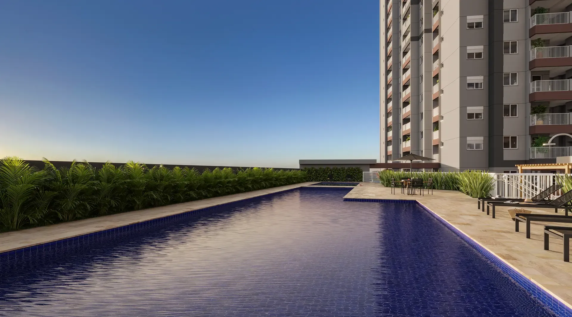 Piscina - Área de lazer do Win Ibitirama em Vila Prudente, São Paulo