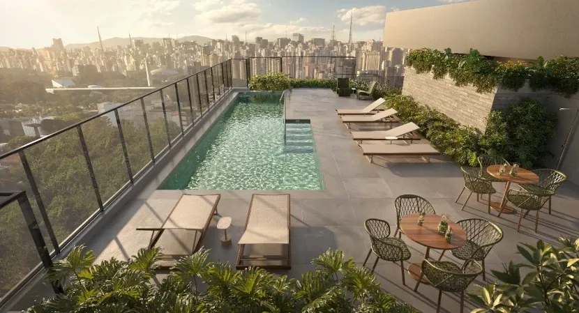 Piscina - Área de lazer do Auren Vila Clementino em Vila Clementino, São Paulo