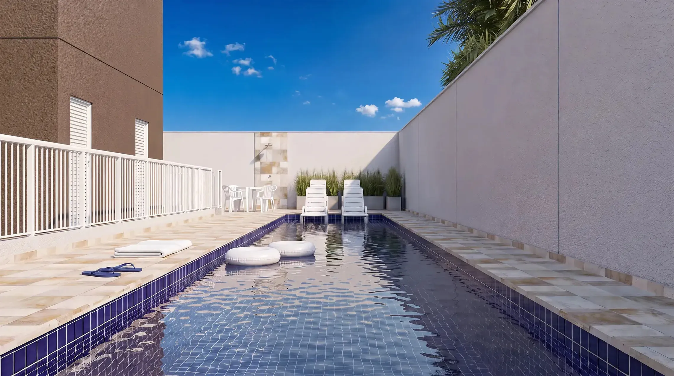 Piscina - Área de lazer do Tech Zona Sul em Pedreira, São Paulo