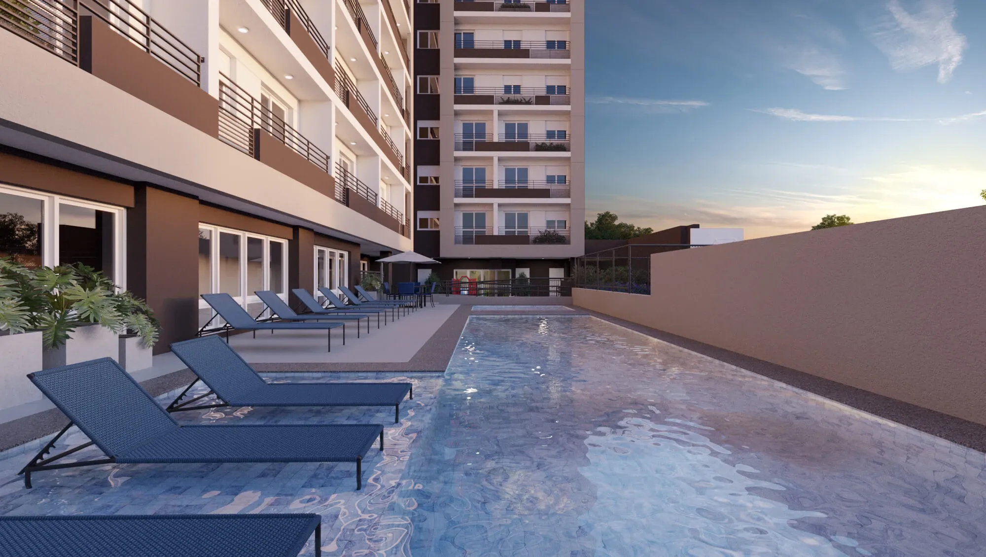 Piscina - Área de lazer do EVO Vila Clementino em Vila Clementino, São Paulo