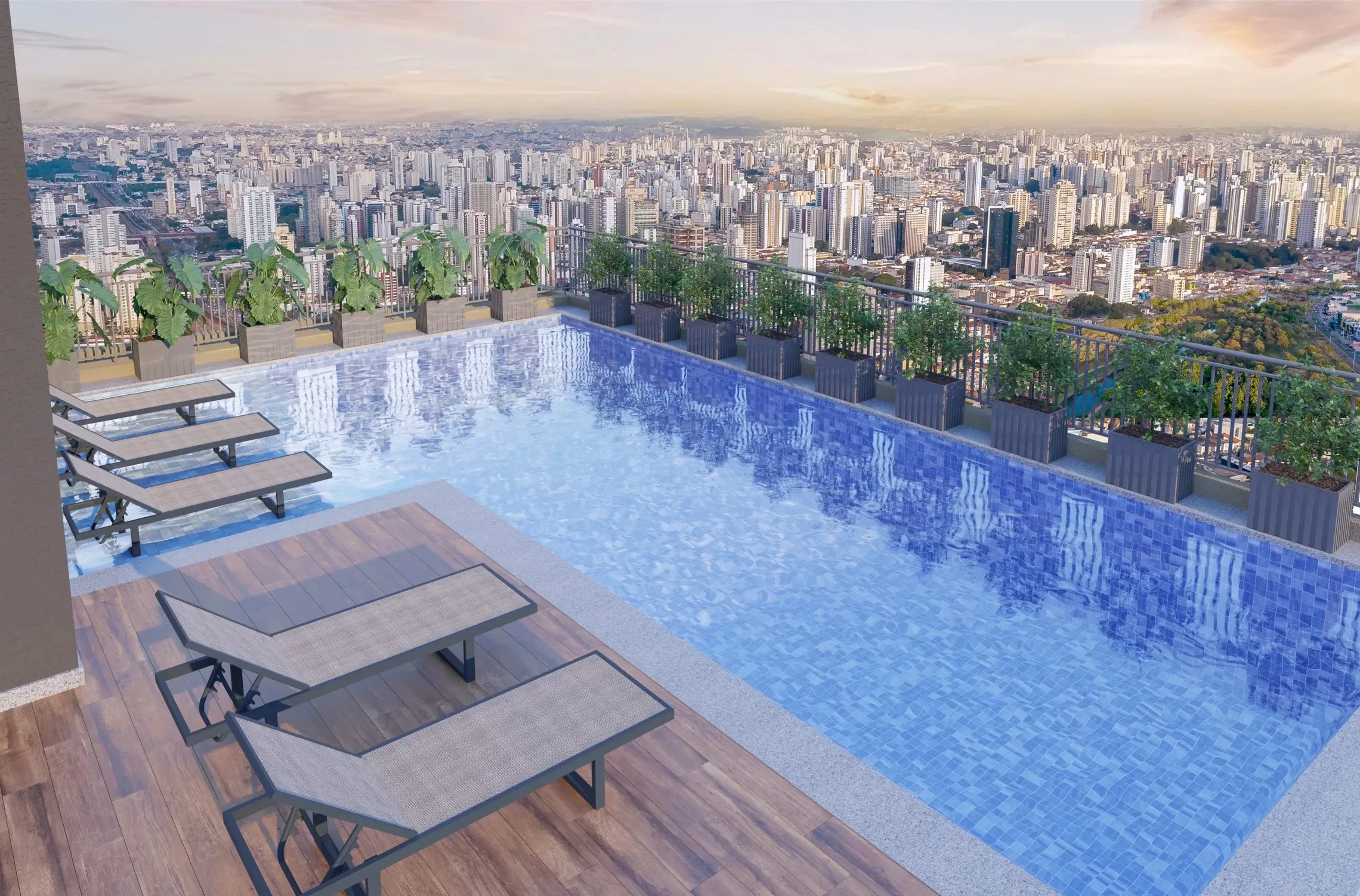 Piscina - Área de lazer do Every Day Chácara Klabin em Chácara Klabin, São Paulo