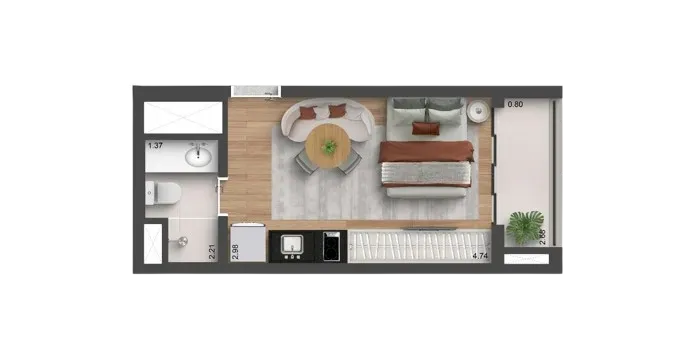 Planta 23 - Apartamento na planta no Auren Vila Clementino, Vila Clementino