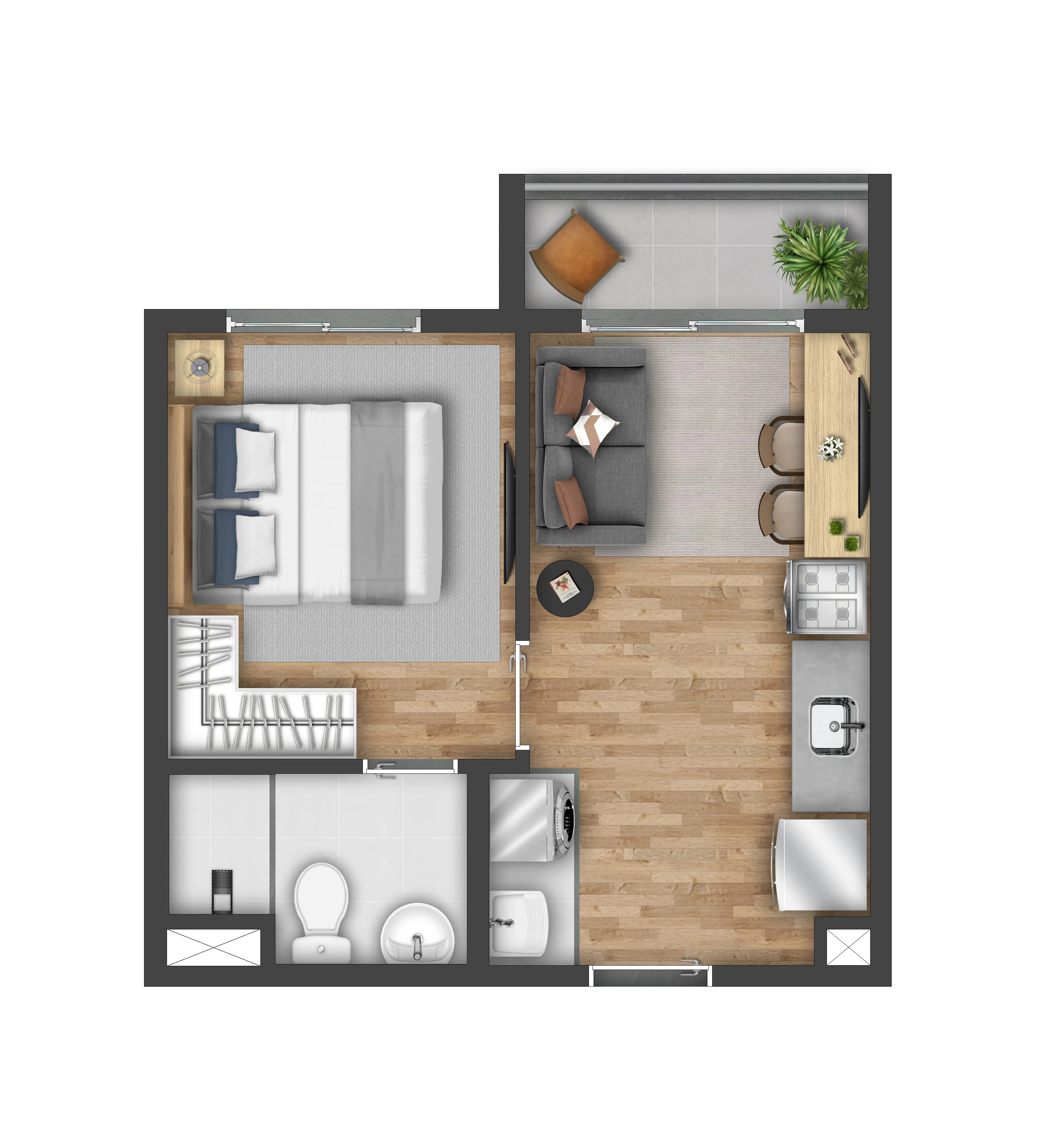 Planta de 26m² do Vibra Parque Vila Prudente - Vila Prudente