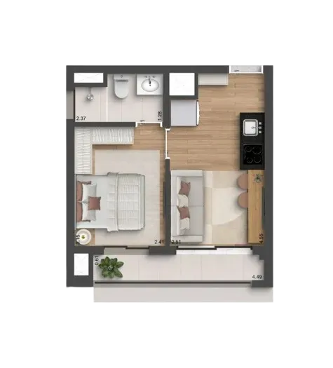 Planta 30 - Apartamento na planta no Auren Vila Clementino, Vila Clementino