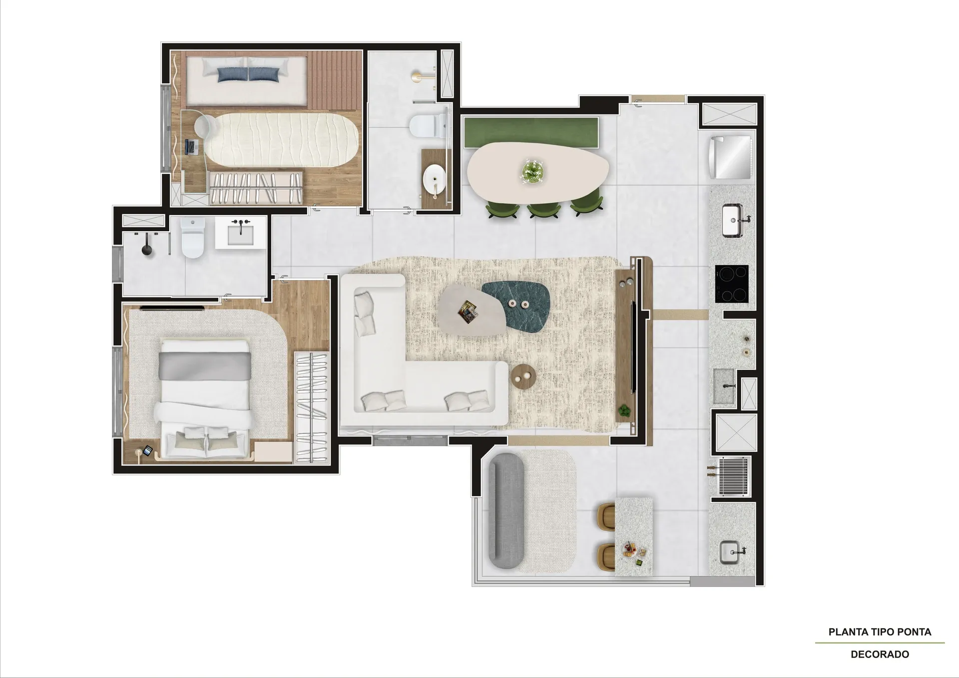 Planta de 67m² do Epic Jaguaré - Jaguaré