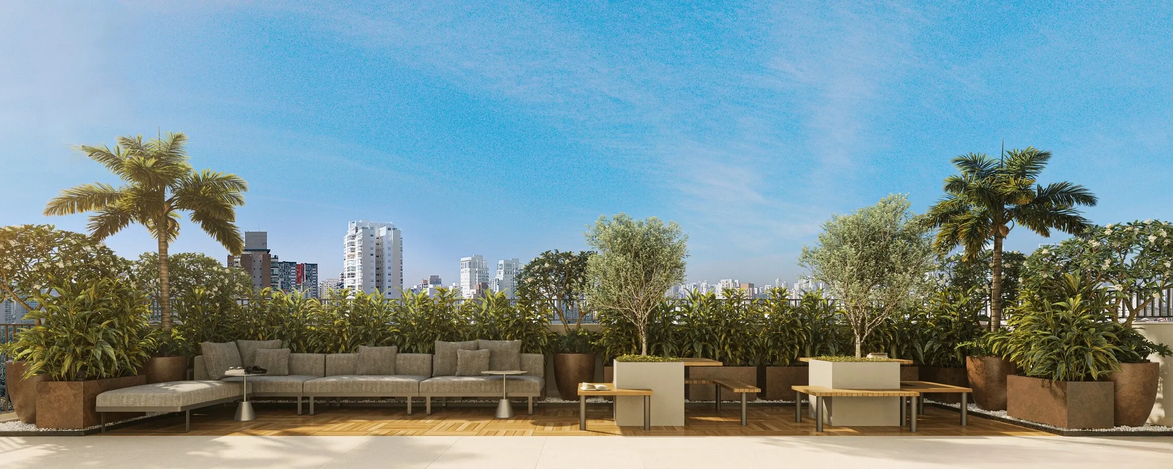 Terraço - Área de lazer do Today Paulista em Aclimação, São Paulo